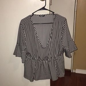 SHEIN CURVE Striped Shirt